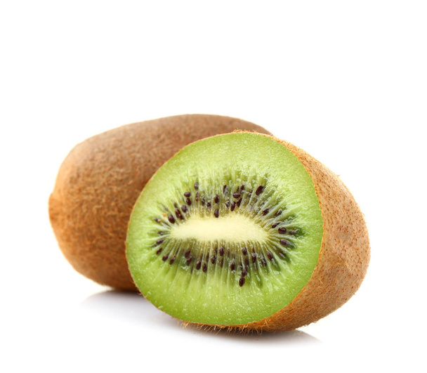 Fruta saborosa kiwi no fundo branco
 - Foto, Imagem