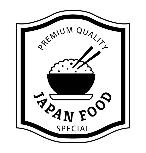 Noodle badge, food stamp icon - Vetor, Imagem