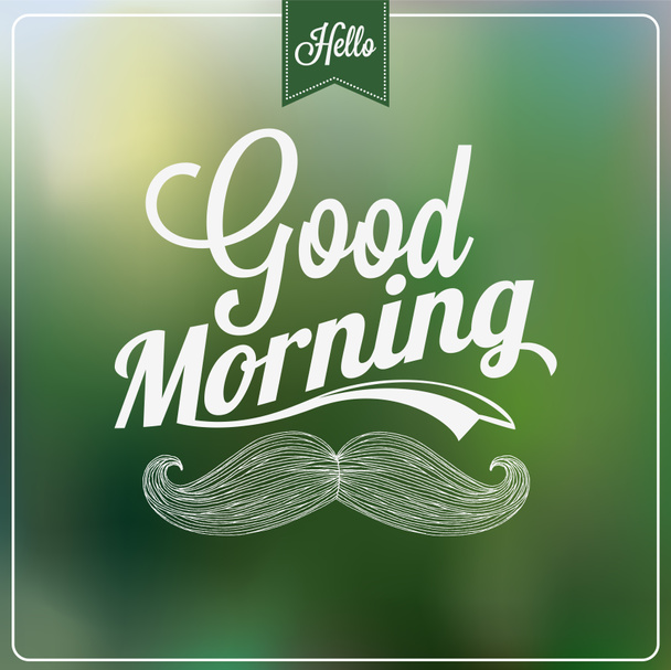 Guten Morgen typografischer Hintergrund - Foto, Bild