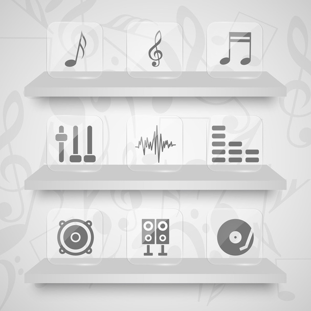 Vector set of sound icons. - Vector, Image