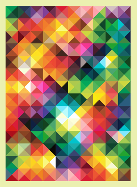 Colorful Triangles Modern Abstract Mosaic Design Pattern - Photo, Image