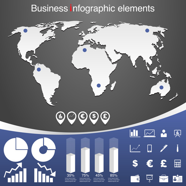Set di elementi infografici
 - Vettoriali, immagini