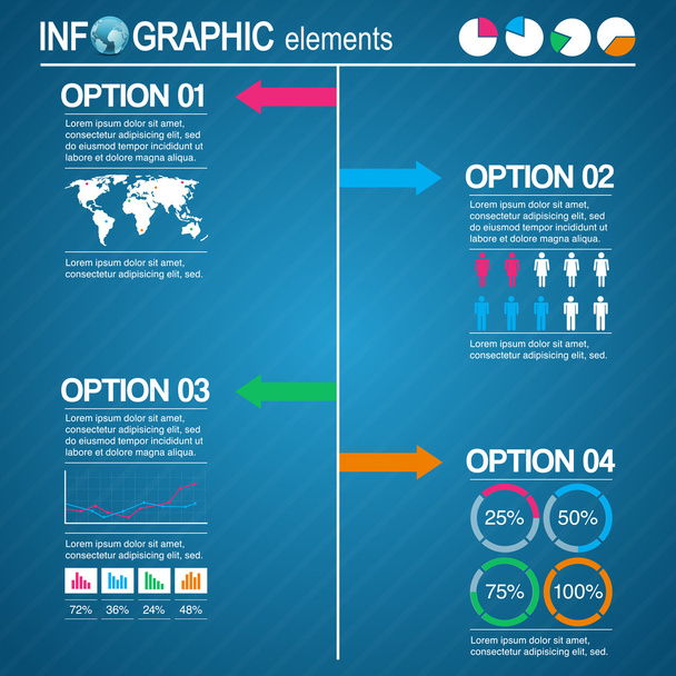 Set of infographic elements - Vector, Image