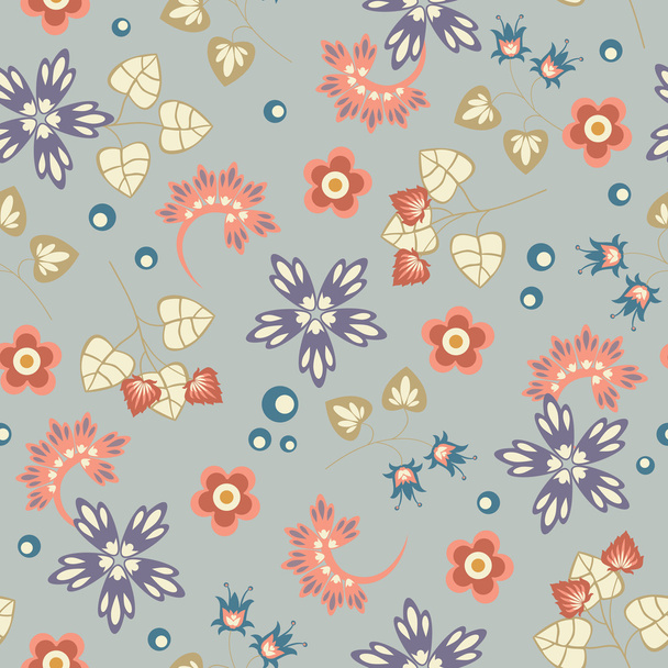 Ornamental floral vector pattern - Vektor, obrázek