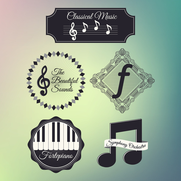 Set of music icons - Vector, Image