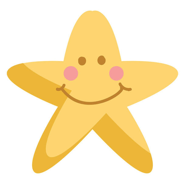 Surprised blinking star vector or color illustration - Vector, Image
