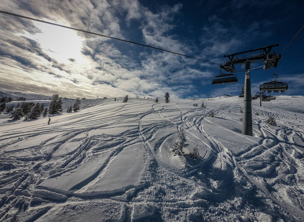 ski resort with blue sky - Fotó, kép
