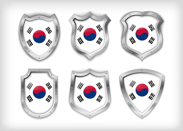 Dél-Korea vektor pajzs - Vektor, kép