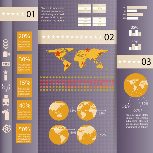 Set elements of infographics - Vektor, Bild