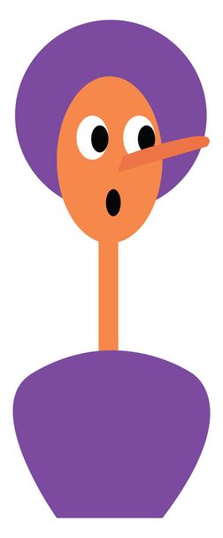 Pinokkio ja hänen pitkä nenä vektori tai väri kuvitus
 - Vektori, kuva