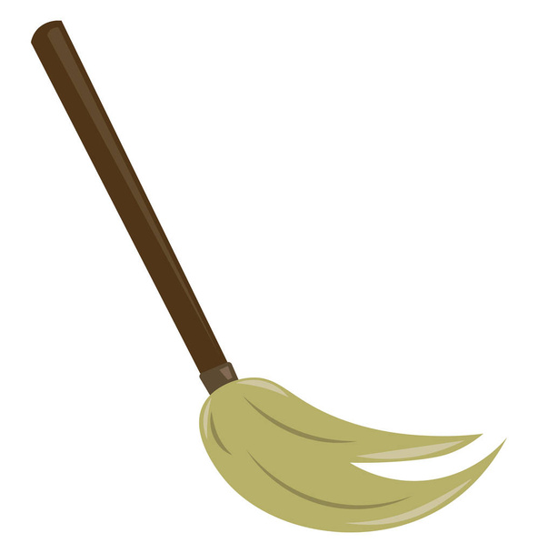 A mopping brush to clean the surroundings vector or color illust - Vector, Image