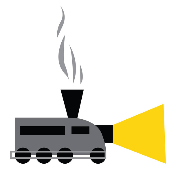 Un vecteur de train de cheminée ou illustration couleur
 - Vecteur, image