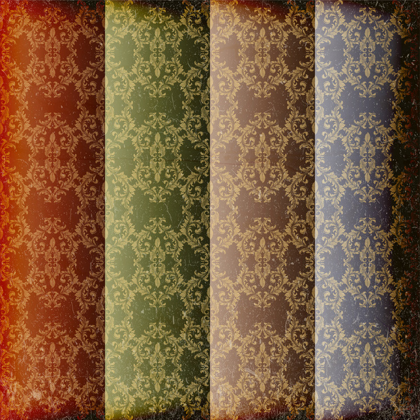 Set of 4 seamless patterns. Vector - Vetor, Imagem