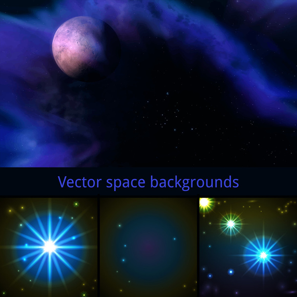 Vector space backgrounds set - Vector, Image