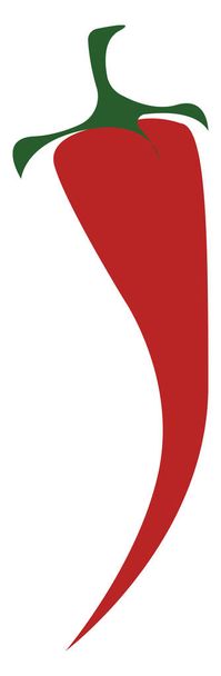 Een rode Chili vector of kleur illustratie - Vector, afbeelding