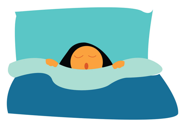 Une fille endormie vecteur ou illustration couleur
 - Vecteur, image