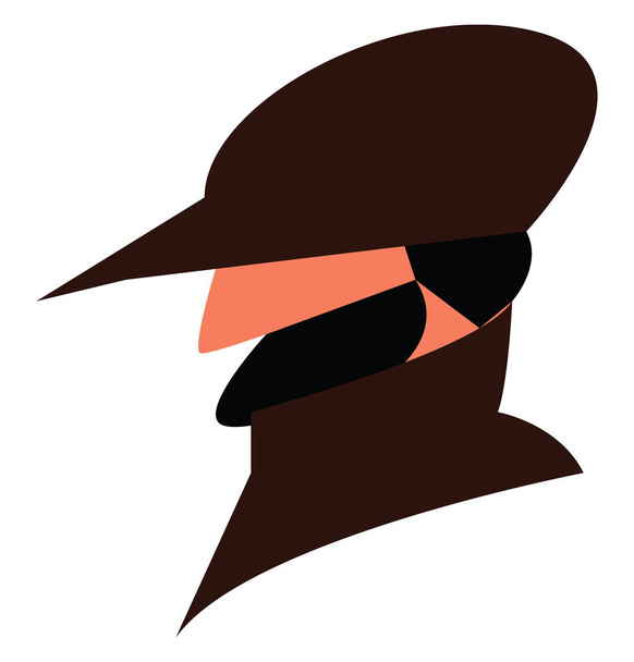 vetor de bigode grosso ou ilustração de cor
 - Vetor, Imagem
