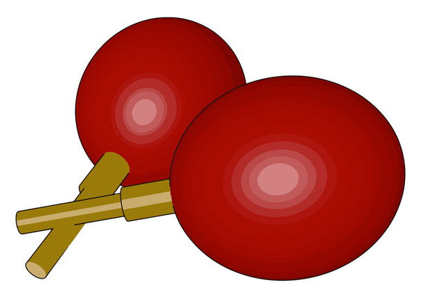 Ilustrace hudebního nástroje tamaracas nebo barevný obrázek - Vektor, obrázek