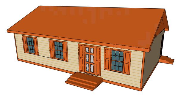 Additional source of income house vector or color illustration - Vector, Image