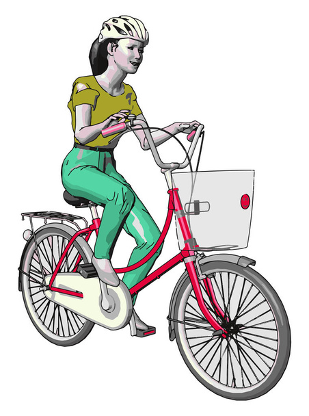 A teenage ride vector or color illustration - Vector, Image