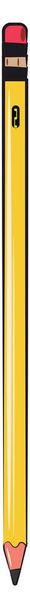 Bleistift mit Radiergummi-Vektor oder Farbabbildung - Vektor, Bild