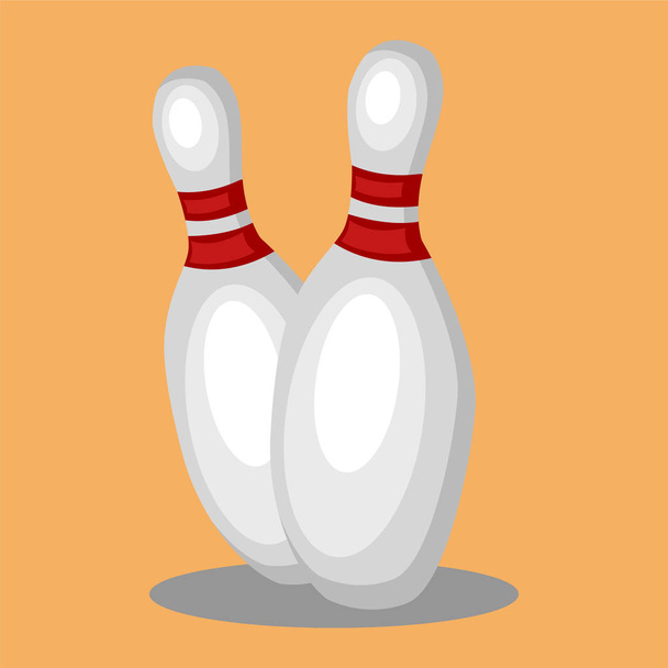 Bowling pins vector color illustration. - Vector, Image