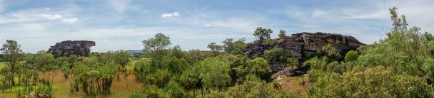 panorama van de Nadab Lookout in ubirr, kakadu nationaal park - Australië - Foto, afbeelding