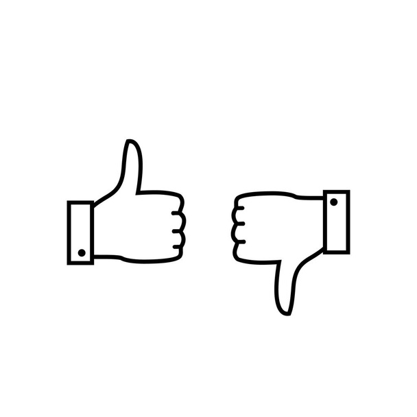 親指を立てて下さい。フラットスタイルのストックベクトルイラスト - ベクター画像