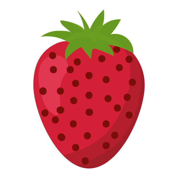 delicious tasty food strawberry cartoon vector illustration graphic design - Vector, Image