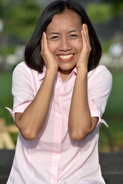 Surprised Attractive Filipina Woman - 写真・画像