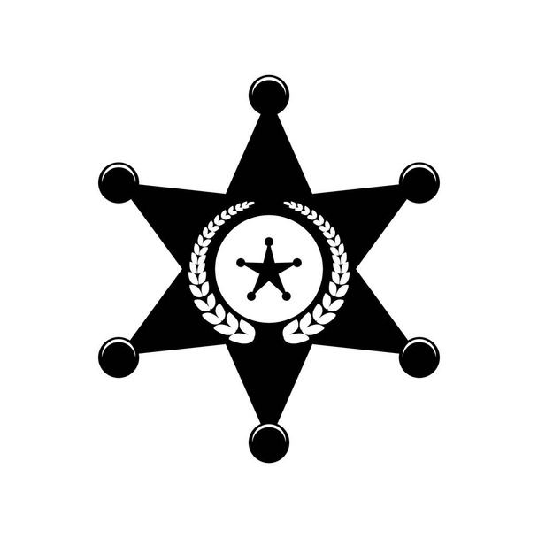 estrella policía insignia icono
 - Vector, imagen