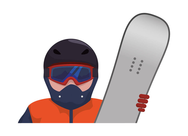 personagem ícone atleta de snowboard
 - Vetor, Imagem
