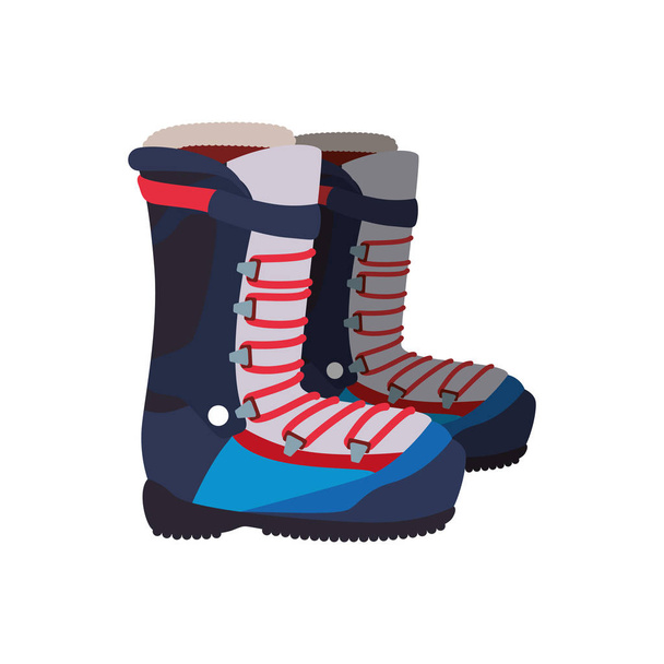 boots snowboard sport icon - Vector, Image