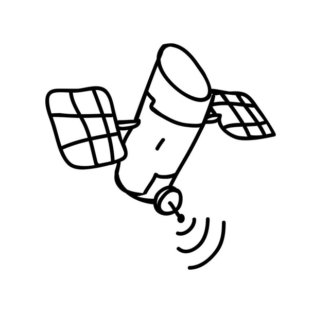 значок искусственного спутника
 - Вектор,изображение