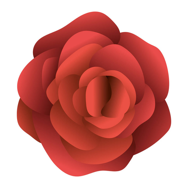 trópusi virág rózsa virág rajzfilm vektoros illusztráció grafikai tervezés - Vektor, kép