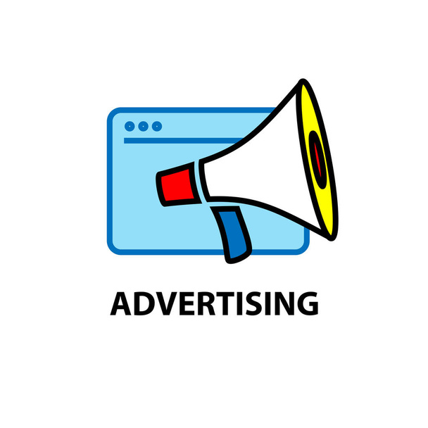 advertising vector illustration on white background - Vector, Image