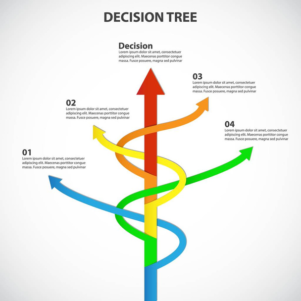 decision tree vector illustration on white background - Vecteur, image