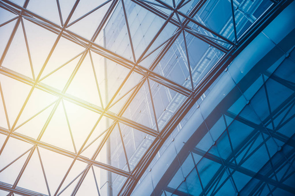 Business building Glass Roof with Sun light pass through - Photo, Image