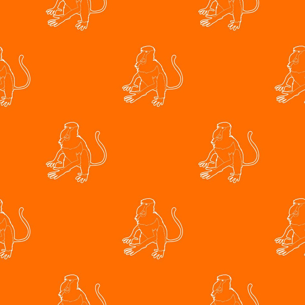 Nasalis monkey pattern vector orange - Vecteur, image