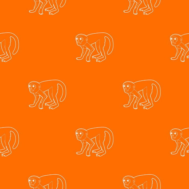 Capuchin pattern vector orange - Vektori, kuva