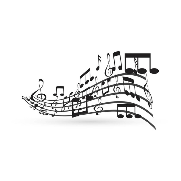 Notas musicales, elemento de diseño
, - Vector, Imagen