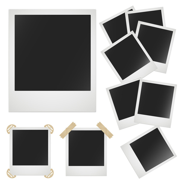 Polaroid photo frame on white background. Vector image - Vektor, kép