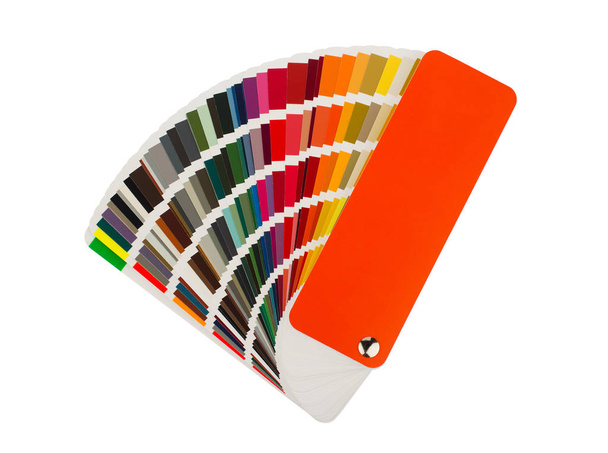 échantillonneur de papier couleur multicolore isolé sur blanc
  - Photo, image