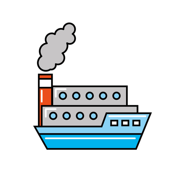 barco transporte de contenedores transporte marítimo
 - Vector, imagen