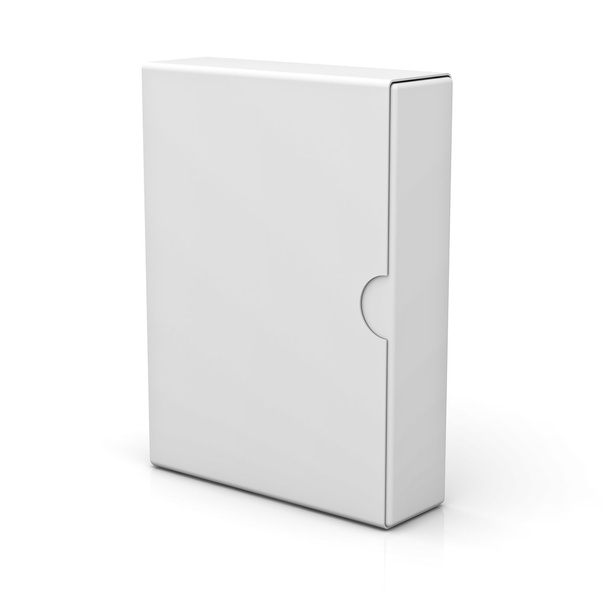 Caja en blanco aislada sobre fondo blanco
 - Foto, imagen