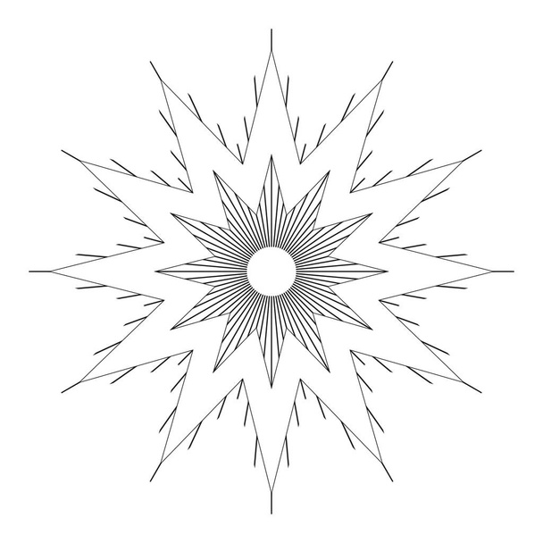 Δροσερό μοντέρνο σχεδιασμό μονόχρωμη sunburst στοιχείο, starburst, εκρηκτική ακτίνες - Διάνυσμα, εικόνα