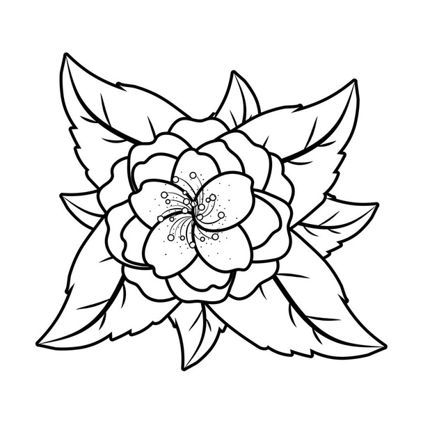 floral tropical rose flower cartoon vector illustration graphic design - Vecteur, image