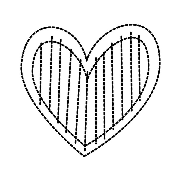 corazón amor romance pasión decorar rayas
 - Vector, imagen