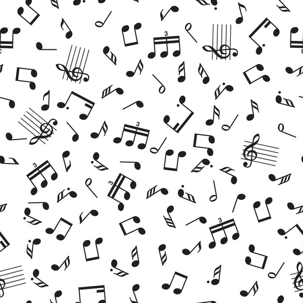 Seamless vector music notes pattern - Vector, Image