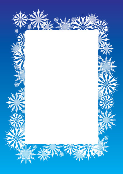 snowflakes vector frame - Διάνυσμα, εικόνα